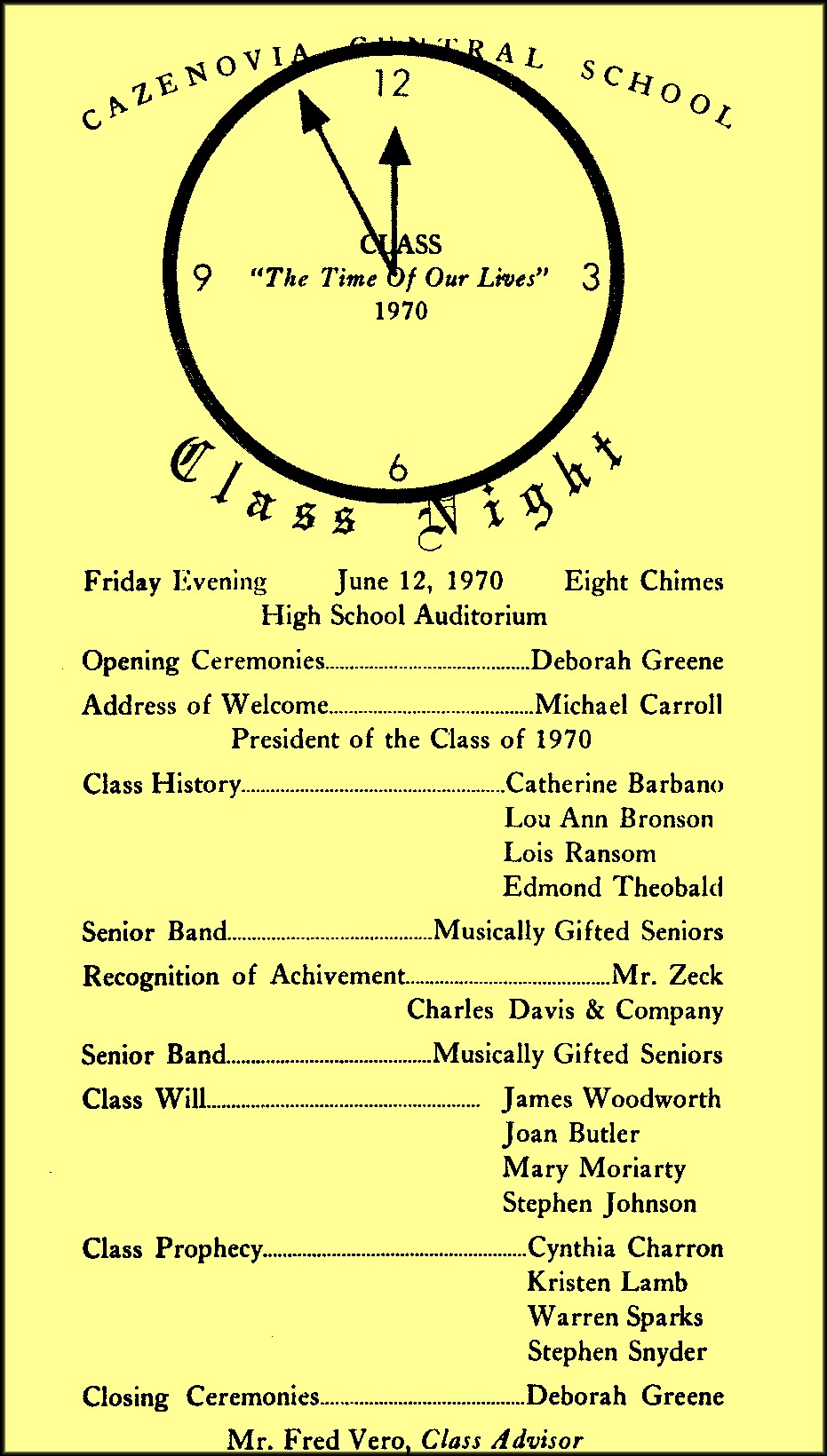 Class Night Program